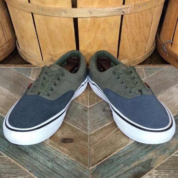 Vans Era Pro Navy Olive Green Perforated Suede Skateboarding Shoe Women Size 8.5 - Picture 7 of 11